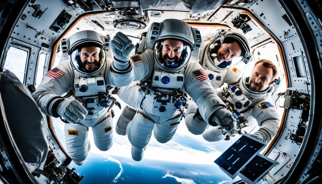 astronauts on the ISS astronauts on the ISS