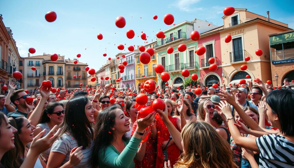 tomato throwing tomato throwing